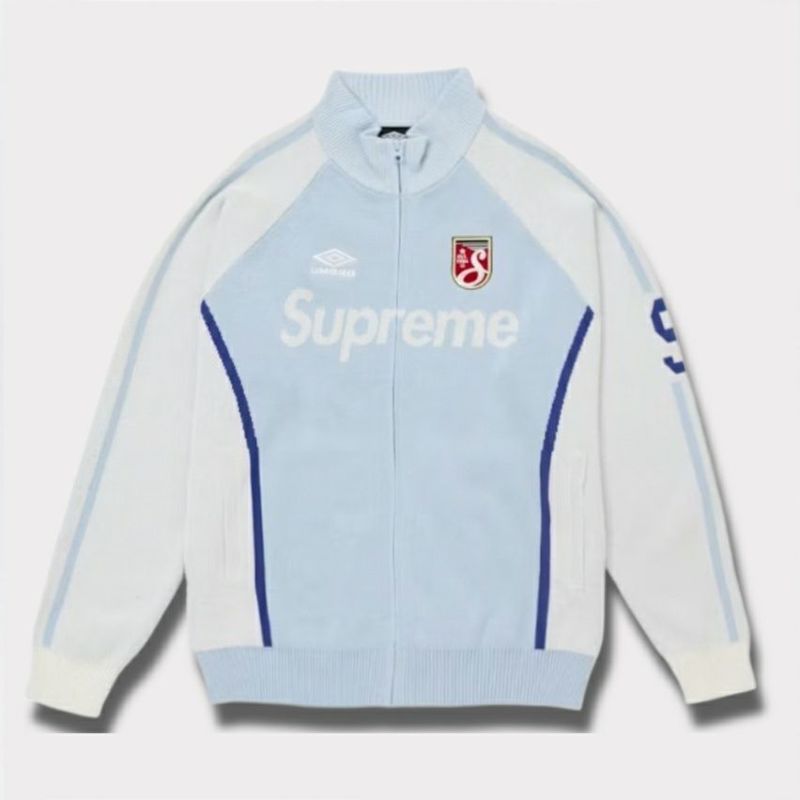 Supreme シュプリーム 2025SS Umbro Zip Up Sweater アンブロジップアップセーター　ライトブルー