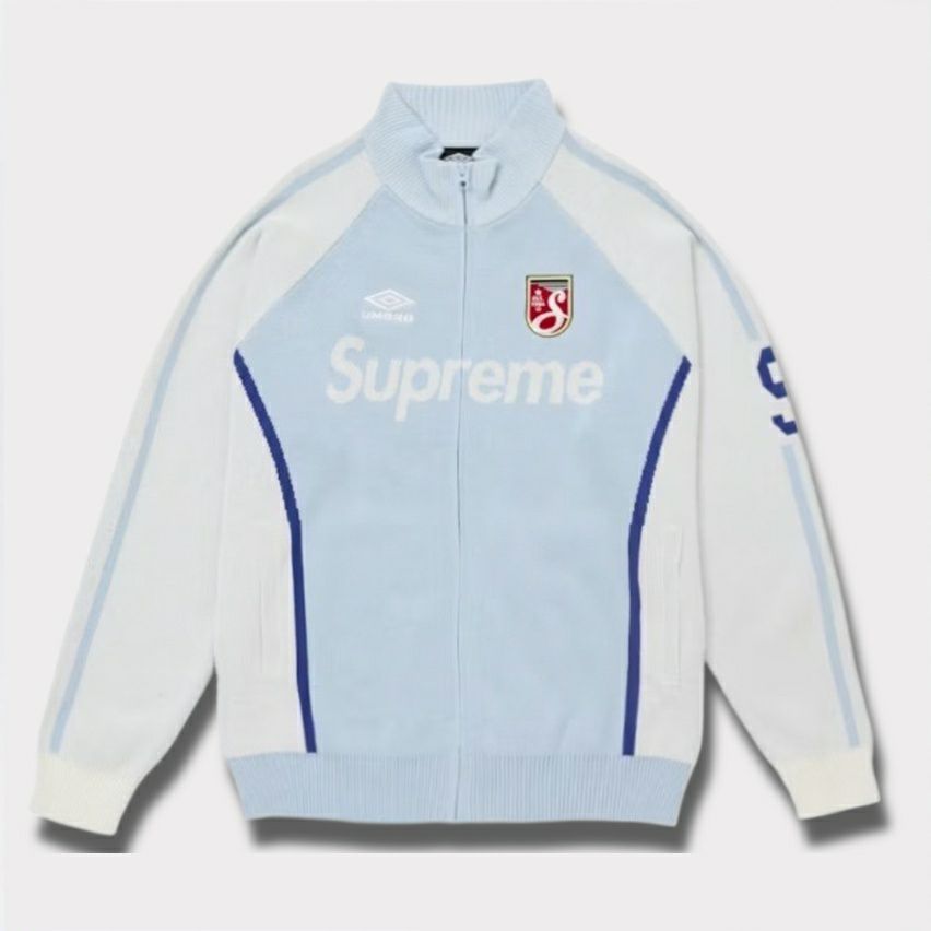 Supreme シュプリーム 2025SS Umbro Zip Up Sweater アンブロジップアップセーター　ライトブルー