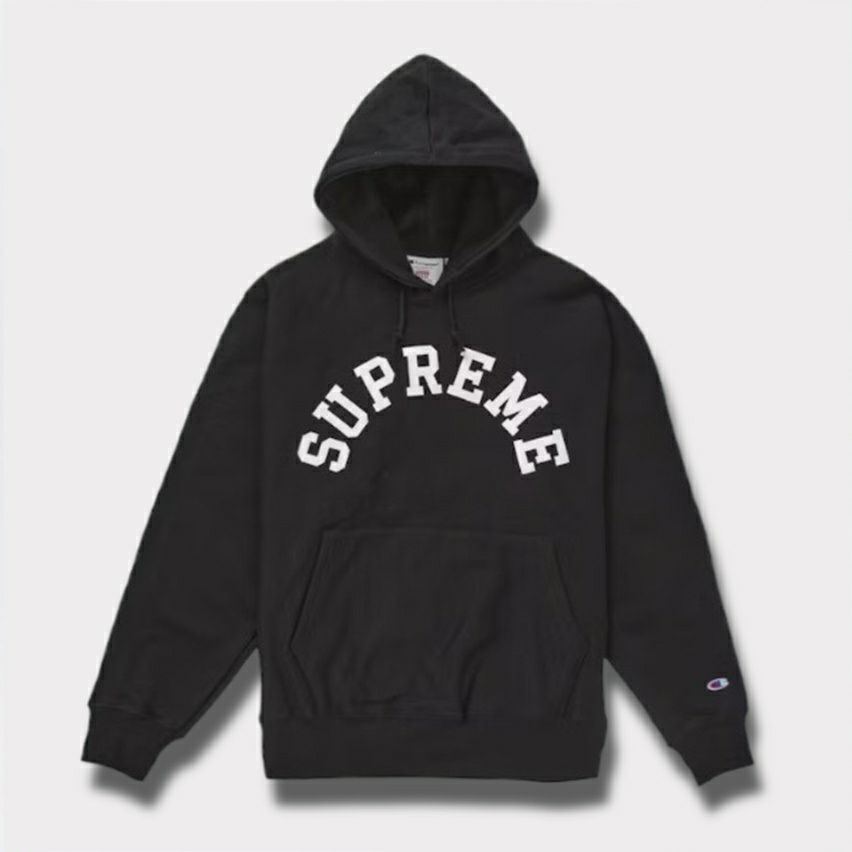  Supreme シュプリーム 2025SS Champion Hooded Sweatshirt チャンピオンフードパーカー ブラック　黒