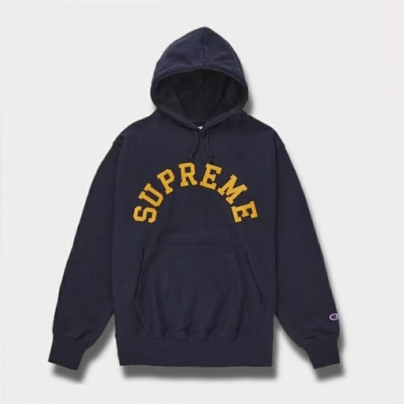 Supreme シュプリーム 2025SS Champion Hooded Sweatshirt チャンピオンフードパーカー ネイビー　紺