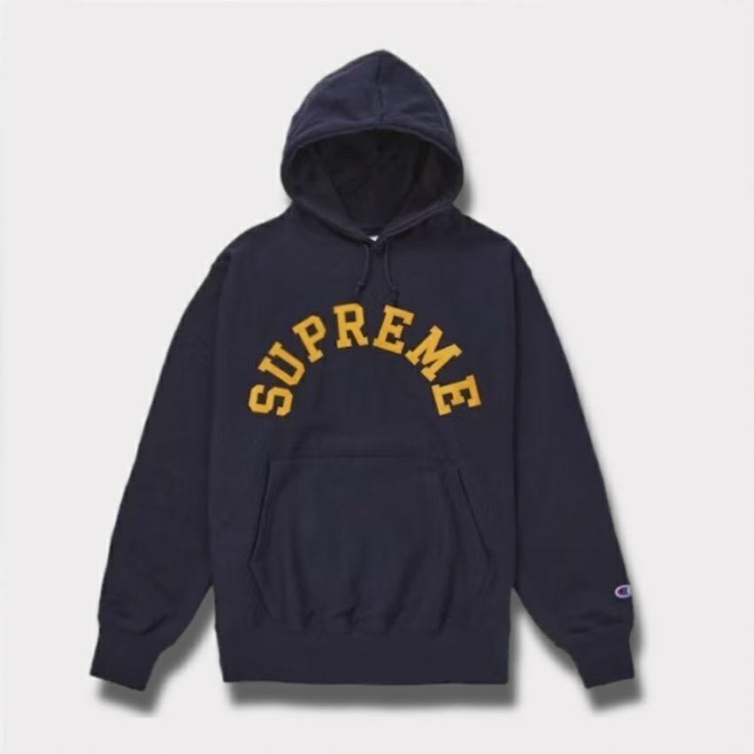 Supreme シュプリーム 2025SS Champion Hooded Sweatshirt チャンピオンフードパーカー ネイビー　紺