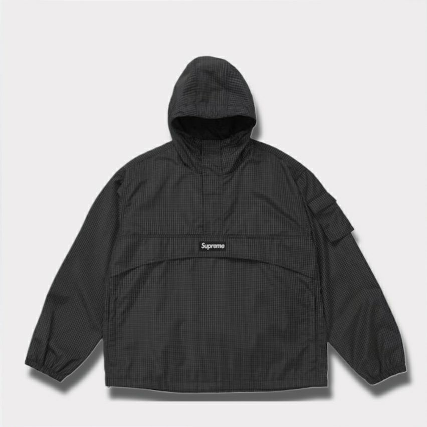  Supreme シュプリーム 2025SS Reflective Ripstop Anorak リフレクティブリップストップアノラック ジャケット ブラック 黒