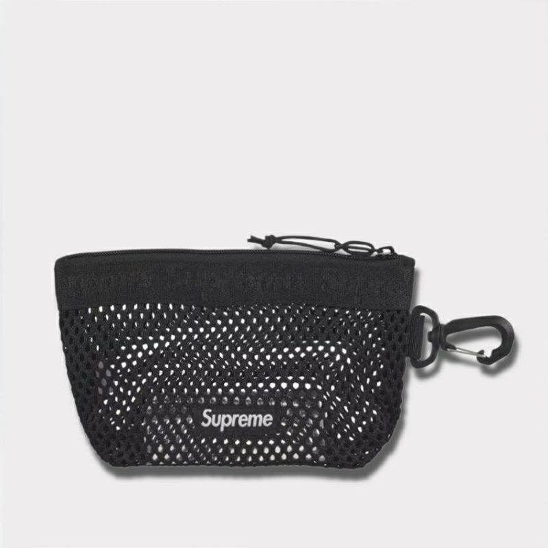 Supreme シュプリーム 2025SS Mesh Mini Pouch メッシュミニポーチ　ブラック 黒