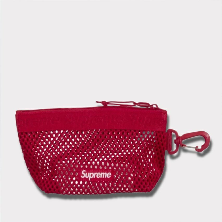  Supreme シュプリーム 2025SS Mesh Mini Pouch メッシュミニポーチ　レッド　赤