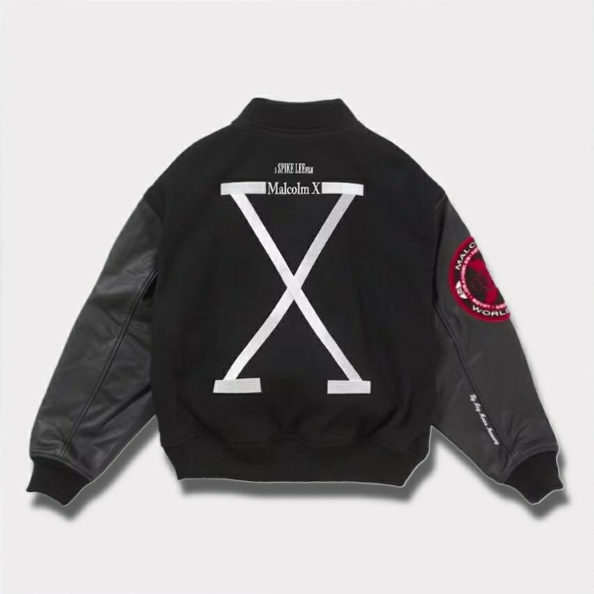 Supreme シュプリーム 2025SS 40 Acres Malcolm X Varsity Jacket　 40エーカーズマルコムXバーシティジャケット　ブラック 黒1