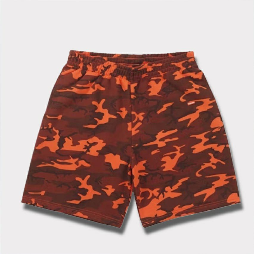 Supreme シュプリーム 2025SS Small Box Sweatshort スモールボックススウェットショーツ ブライトオレンジカモ