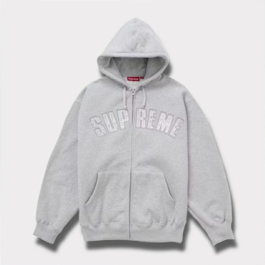 Supreme シュプリーム 2025SS B.B. Simon Zip Up Hooded Sweatshirt　ビービーサイモンジップアップフードスウェットパーカー　ヘザーグレー