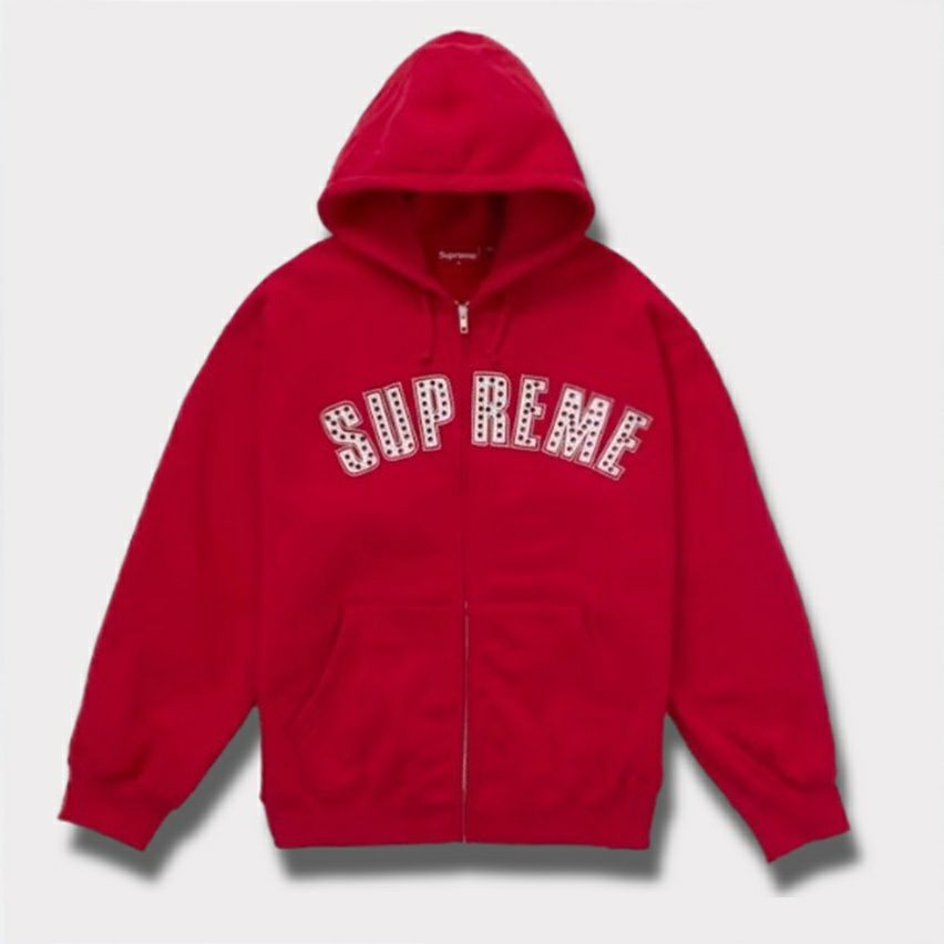  Supreme シュプリーム 2025SS B.B. Simon Zip Up Hooded Sweatshirt　ビービーサイモンジップアップフードスウェットパーカー　レッド