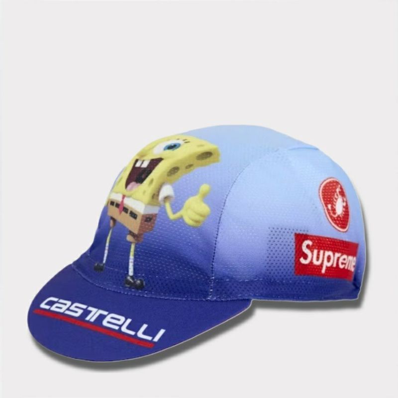  Supreme シュプリーム 2025SS SpongeBob SquarePants Castelli Cycling Cap　スポンジボブスクエアパンツカステリ サイクリングキャップ　ブルー 青