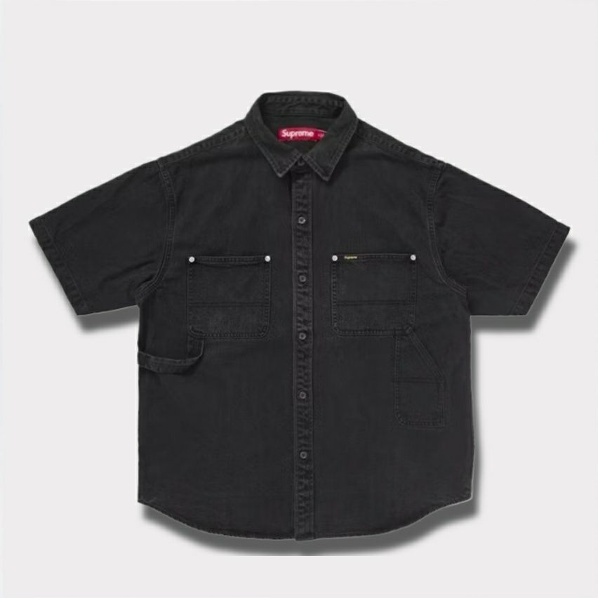 Supreme シュプリーム 2025SS Loose Fit S/S Denim Painter ルーズフィットショートスリーブデニムペインターシャツブラック 黒