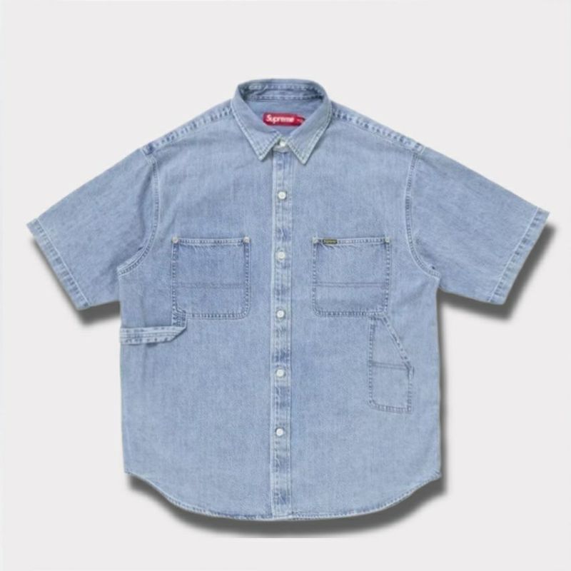 Supreme シュプリーム 2025SS Loose Fit S/S Denim Painter ルーズフィットショートスリーブデニムペインターシャツ　ウォッシュインディゴ