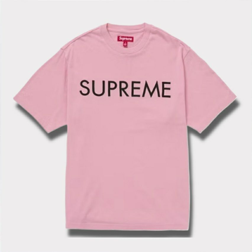  Supreme シュプリーム 2025SS Capital S/S Top　キャピタルショートスリーブ トップTシャツ ピンク