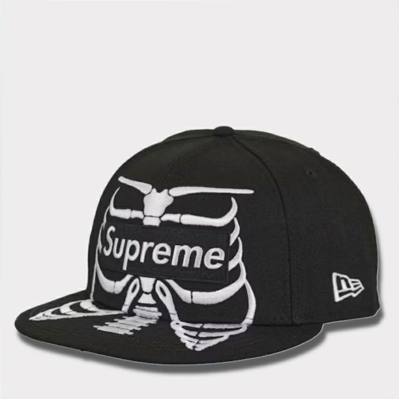 Supreme シュプリーム 2025SS Bones Box Logo New Era Cap ボーンズニューエラキャップ ブラック 黒