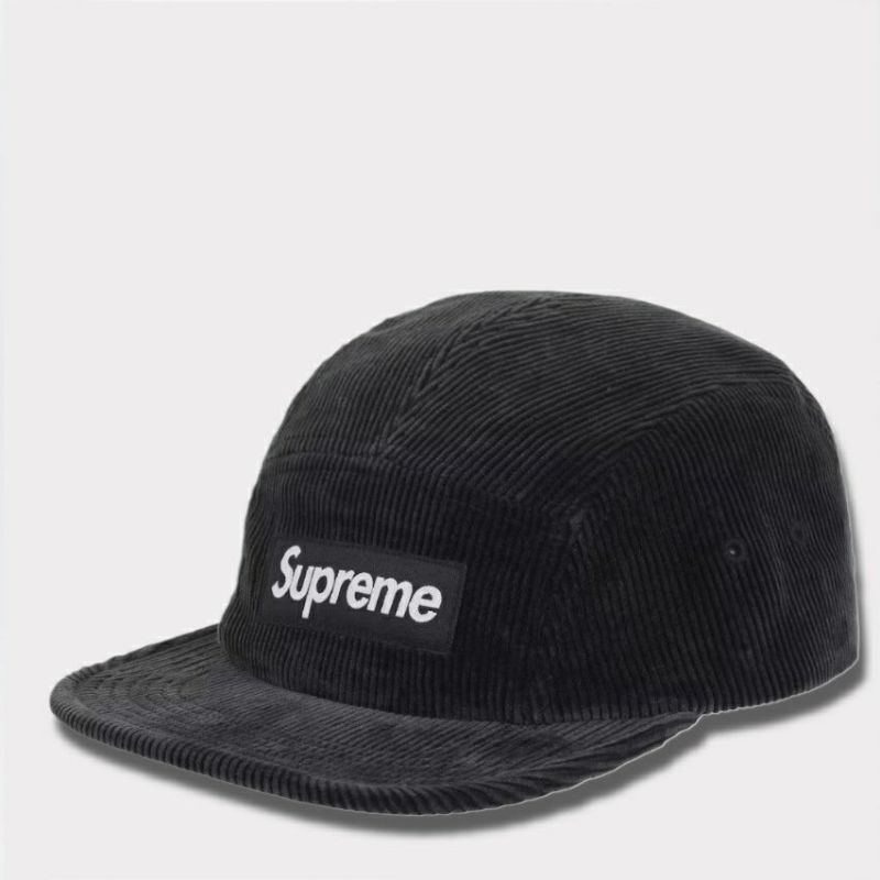 Supreme シュプリーム 2025SS Corduroy Camp Cap コーデュロイ キャンプキャップ ブラック
