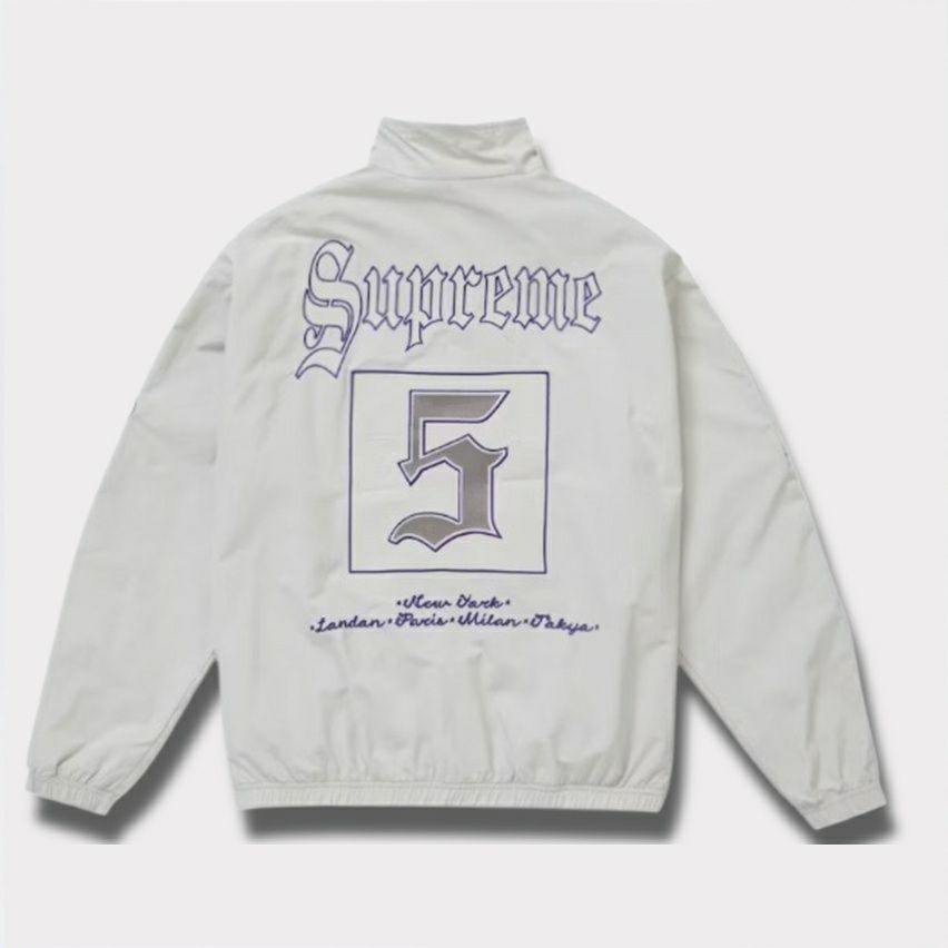 Supreme シュプリーム 2025SS Old English Track Jacket オールドイングリッシュ トラックジャケット ホワイト1