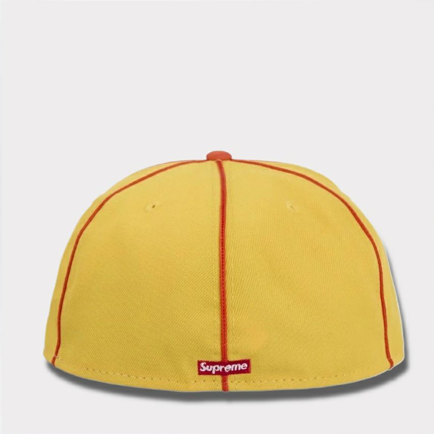  Supreme シュプリーム 2025SS Piping Script Logo New Era Cap パイピングスクリプトロゴニューエラキャップ イエロー1
