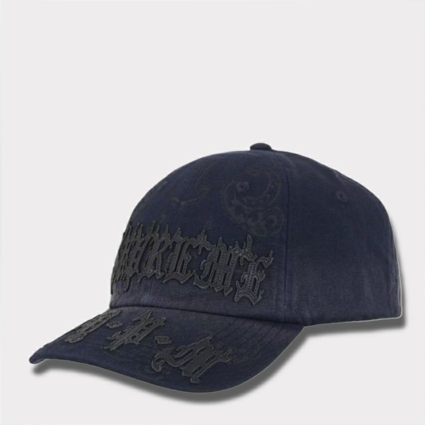 Supreme シュプリーム 2025SS Leather Applique 6-Panel Cap レザーアップリケ6パネルキャップ ネイビー