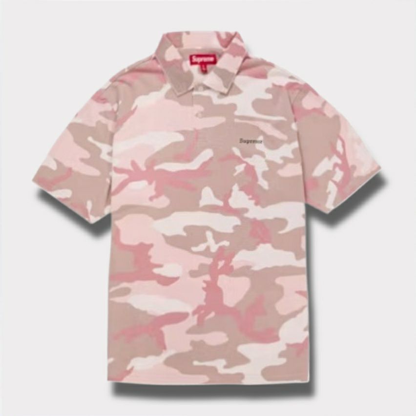 Supreme シュプリーム 2025SS Washed Camo Polo ウォッシュドカモポロシャツ ピンクカモ