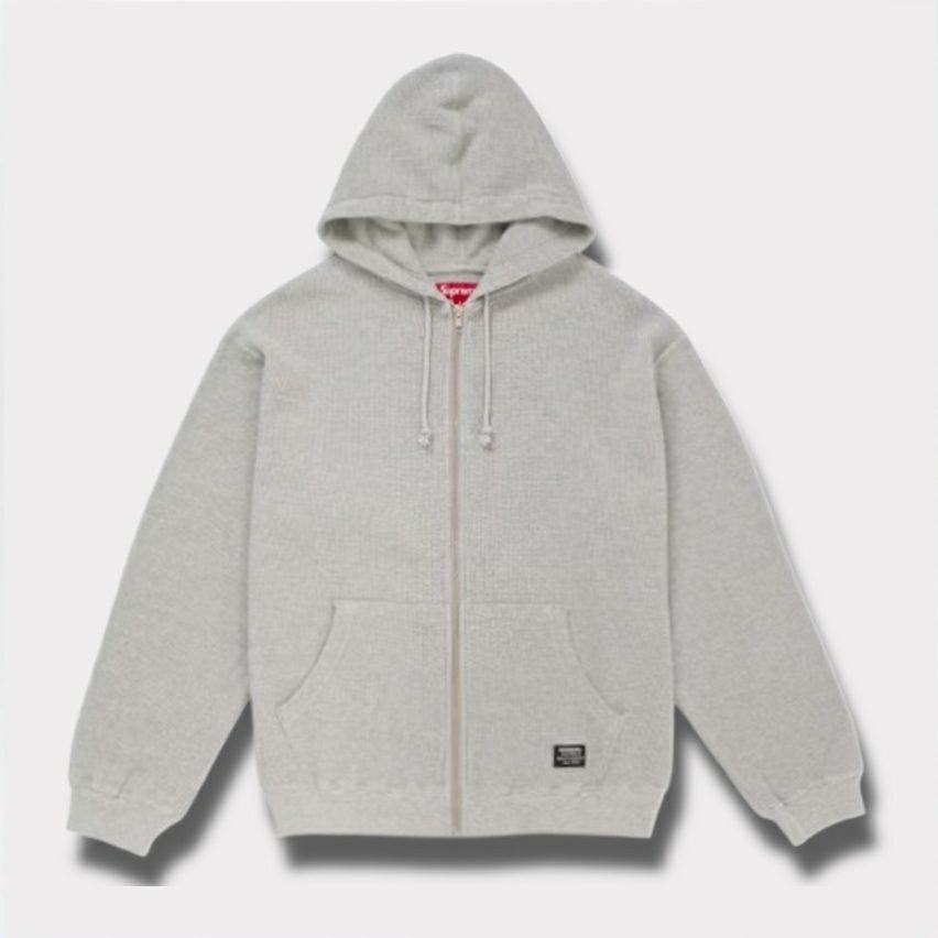 Supreme シュプリーム 2025SS Hooded Zip Up Thermal フードジップアップサーマル　ヘザーグレー