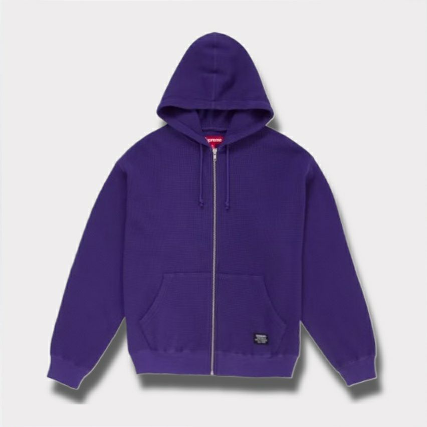 Supreme シュプリーム 2025SS Hooded Zip Up Thermal フードジップアップサーマル　パープル