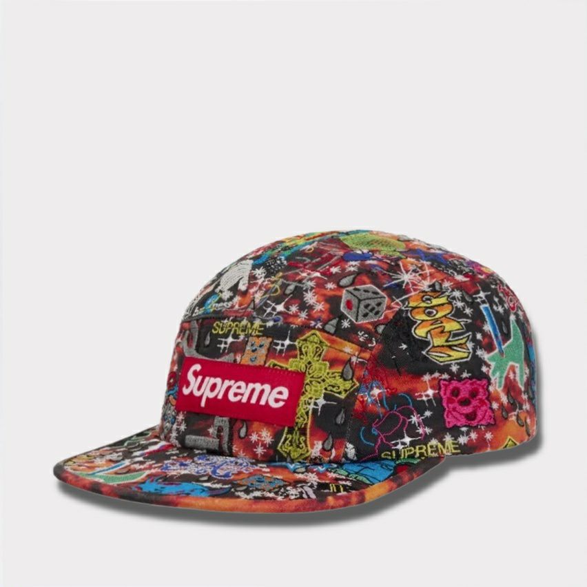 Supreme シュプリーム 2025SS AOI Embroidered Camp Cap AOIエンブロイダリーキャンプキャップ フレイムス