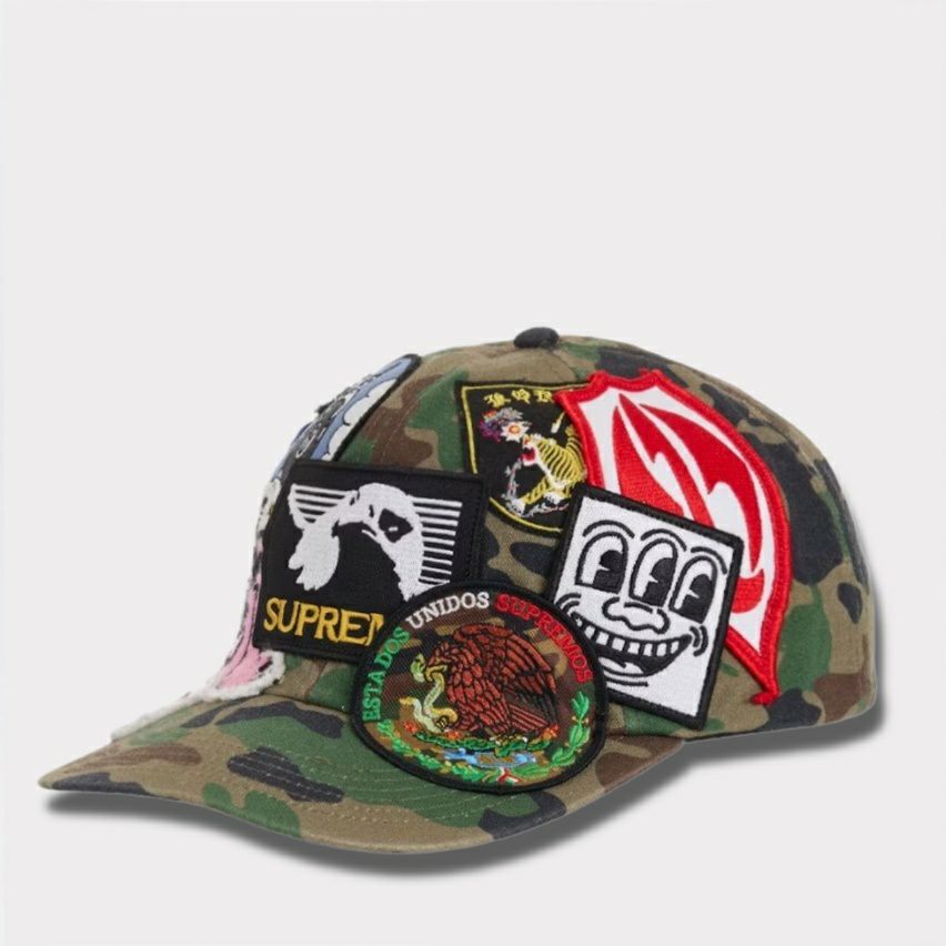  Supreme シュプリーム 2025SS Patches 6-Panel パッチ 6パネルキャップ オリーブカモ
