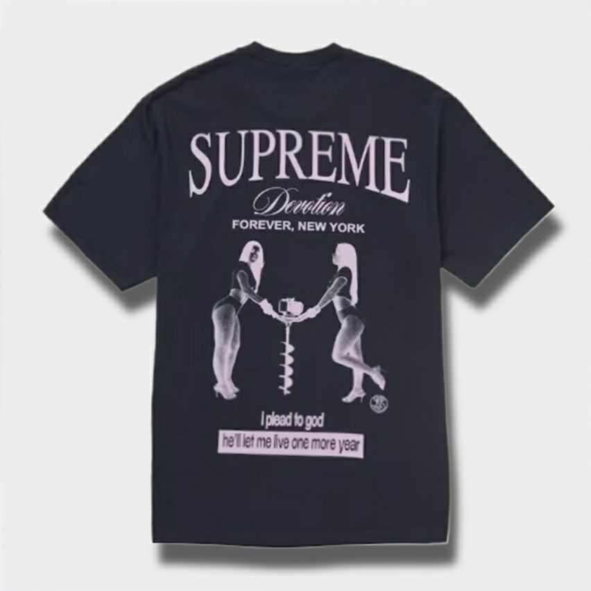  Supreme シュプリーム 2025AW Devotion Tee ディヴォーション Tシャツ ネイビー