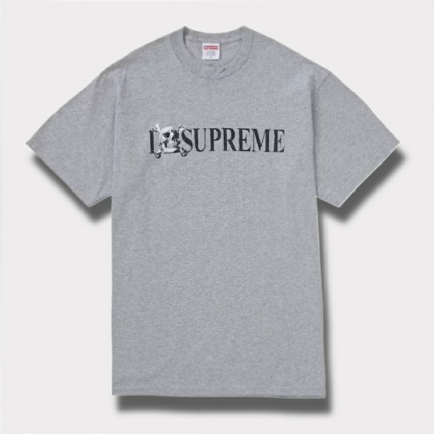 Supreme シュプリーム 2025AW Skull Tee スカル Tシャツ　ヘザーグレー