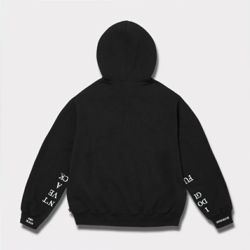 Supreme シュプリーム 2025AW IDGAF Zip Up Hooded Sweatshirt IDGAF ジップアップ フードパーカー ブラック1