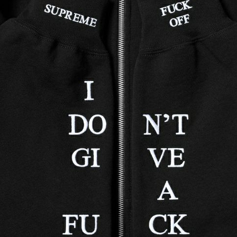 Supreme シュプリーム 2025AW IDGAF Zip Up Hooded Sweatshirt IDGAF ジップアップ フードパーカー ブラック2