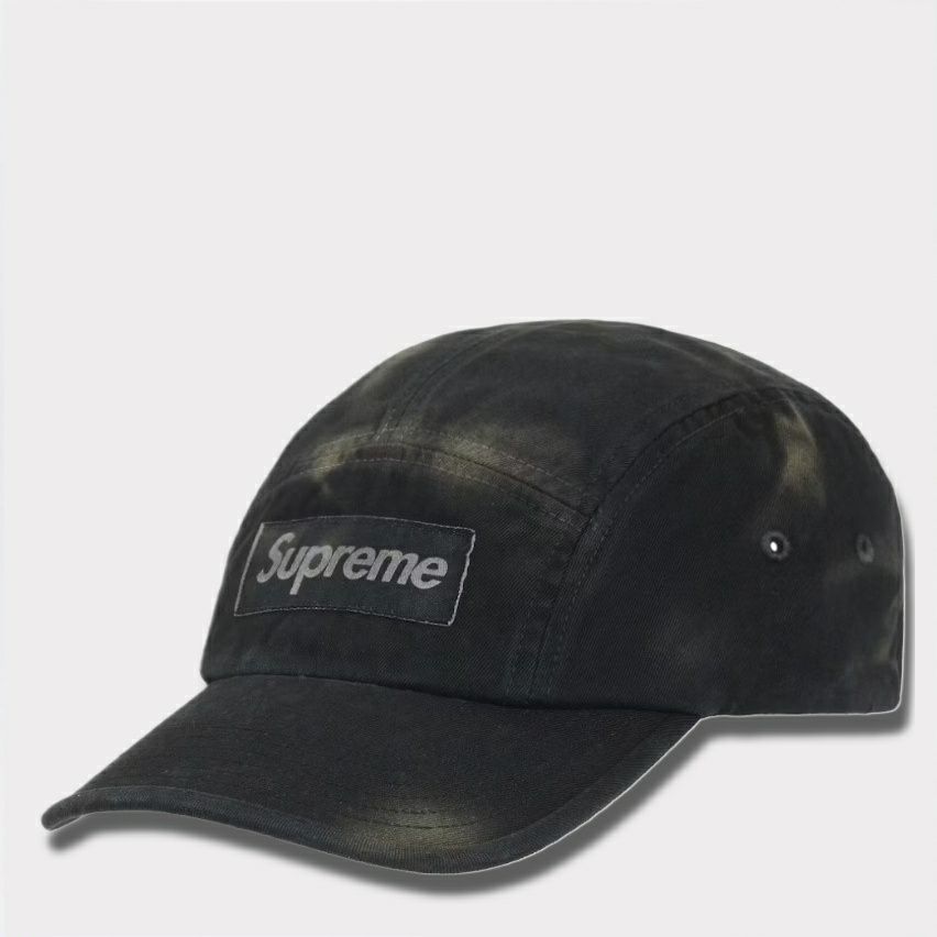 Supreme シュプリーム 2025AW Overdyed Camp Cap オーバーダイド キャンプキャップ　ブラック