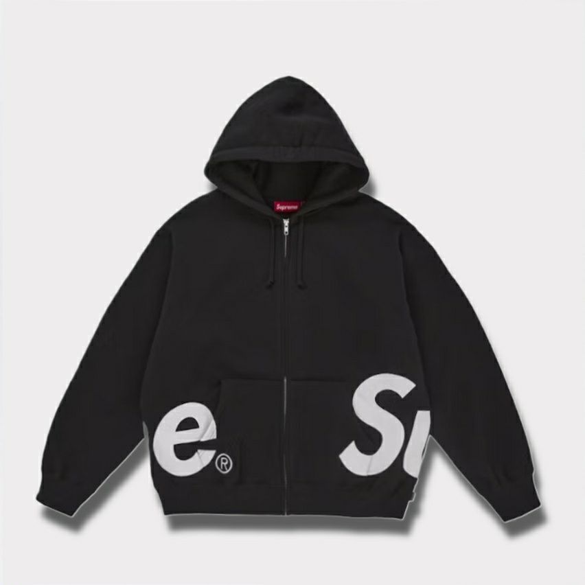 Supreme シュプリーム 2025SS Big Logo Zip Up Hooded Sweatshirt ビッグロゴ ジップアップ フードパーカー ブラック