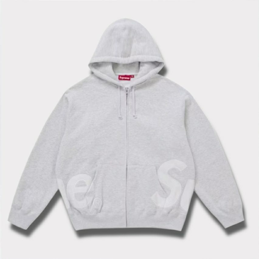 Supreme シュプリーム 2025SS Big Logo Zip Up Hooded Sweatshirt ビッグロゴ ジップアップ フードパーカー アッシュグレーSupreme シュプリーム 2025SS Big Logo Zip Up Hooded Sweatshirt ビッグロゴ ジップアップ フードパーカー アッシュグレー