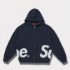 Supreme シュプリーム 2025SS Big Logo Zip Up Hooded Sweatshirt ビッグロゴ ジップアップ フードパーカー ネイビー
