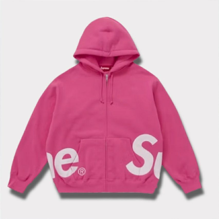 Supreme シュプリーム 2025SS Big Logo Zip Up Hooded Sweatshirt ビッグロゴ ジップアップ フードパーカー マゼンタ