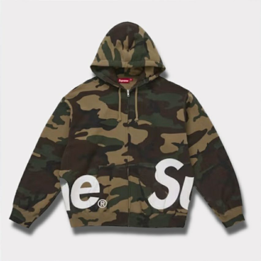 Supreme シュプリーム 2025SS Big Logo Zip Up Hooded Sweatshirt ビッグロゴ ジップアップ フードパーカー ウッドランドカモ