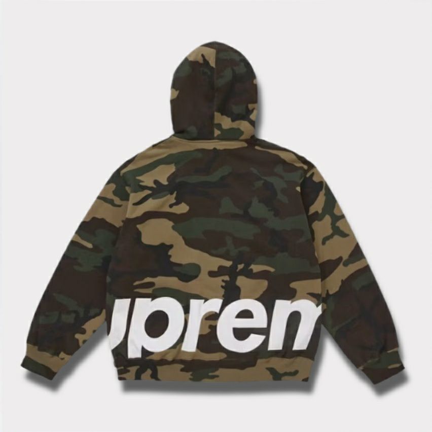 Supreme シュプリーム 2025SS Big Logo Zip Up Hooded Sweatshirt ビッグロゴ ジップアップ フードパーカー ウッドランドカモ1