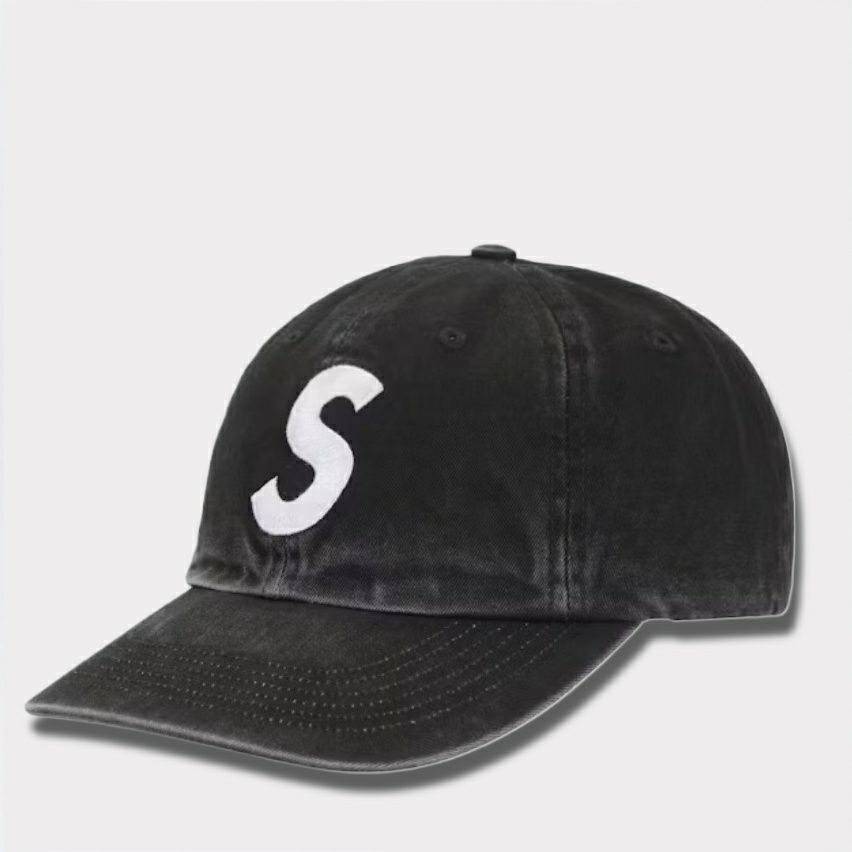 Supreme シュプリーム 2025AW Pigment Coated 2-Tone S Logo 6-Panel Cap ピグメントコーテッド 2トーン エスロゴ 6パネルキャップ　ブラック