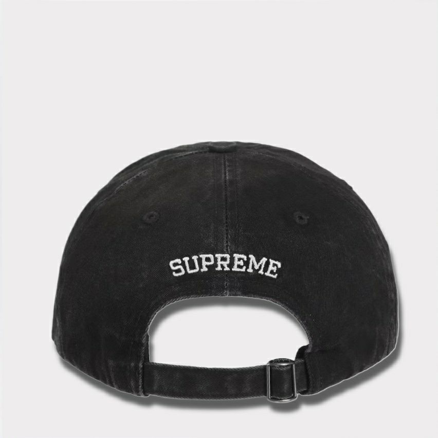 Supreme シュプリーム 2025AW Pigment Coated 2-Tone S Logo 6-Panel Cap ピグメントコーテッド 2トーン エスロゴ 6パネルキャップ　ブラック1