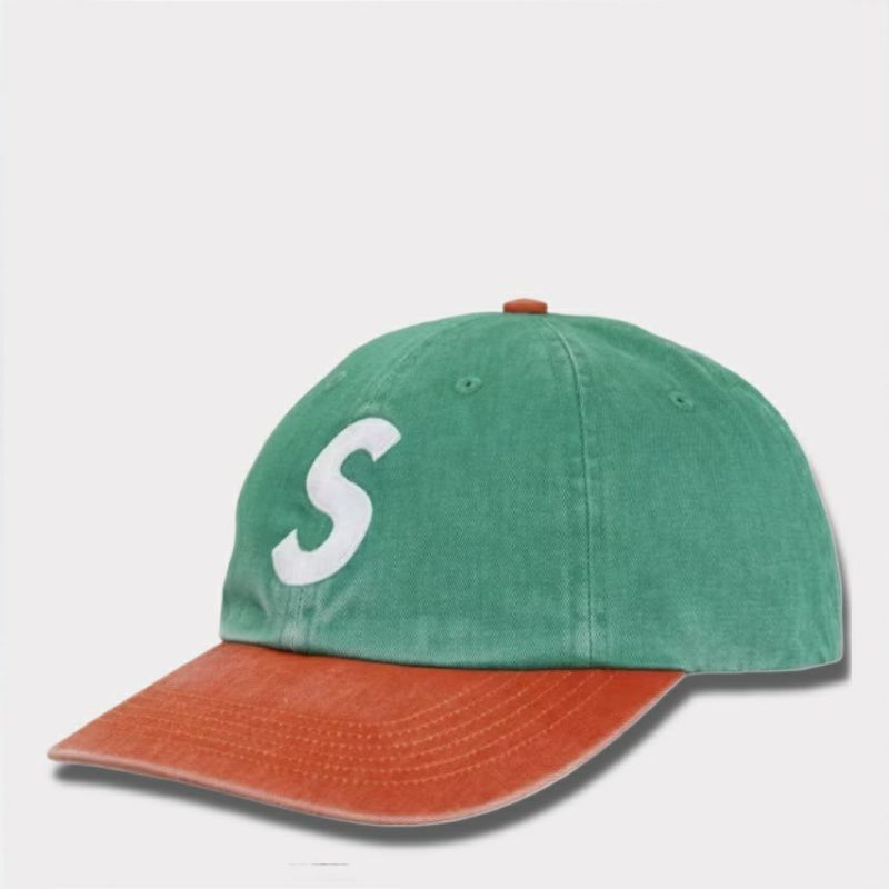  Supreme シュプリーム 2025AW Pigment Coated 2-Tone S Logo 6-Panel Cap ピグメントコーテッド 2トーン エスロゴ 6パネルキャップ　グリーン