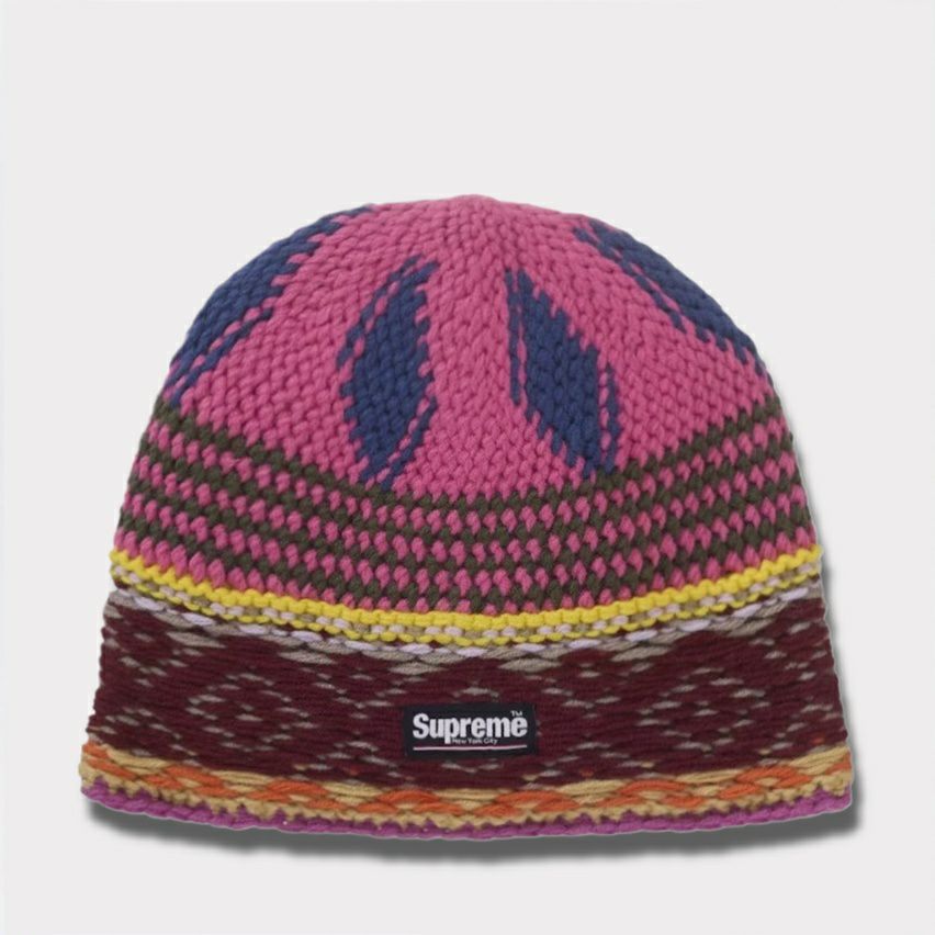 Supreme シュプリーム 2025AW Diamond Beanie ダイヤモンド ビーニー ニット帽　ピンク