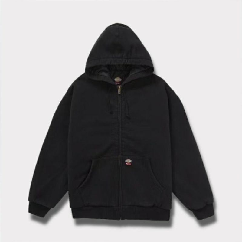Supreme シュプリーム 2025AW Dickies Quilted Lined Zip Up Hooded Sweatshirt ディッキーズ キルテッド ラインド ジップ アップ パーカー ブラック
