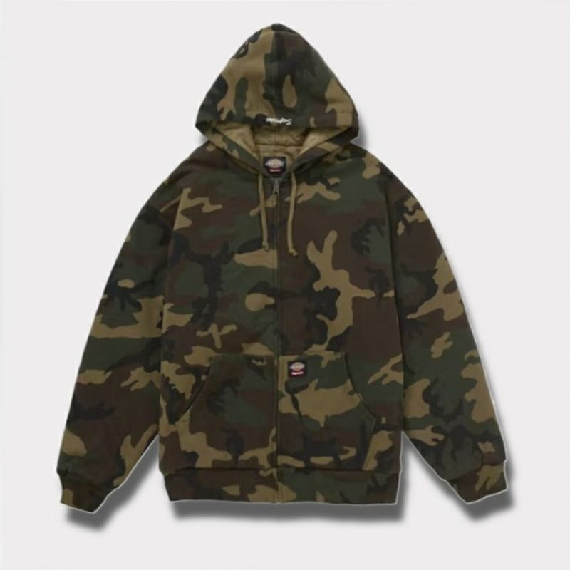  Supreme シュプリーム 2025AW Dickies Quilted Lined Zip Up Hooded Sweatshirt ディッキーズ キルテッド ラインド ジップ アップ パーカー ウッドランドカモ