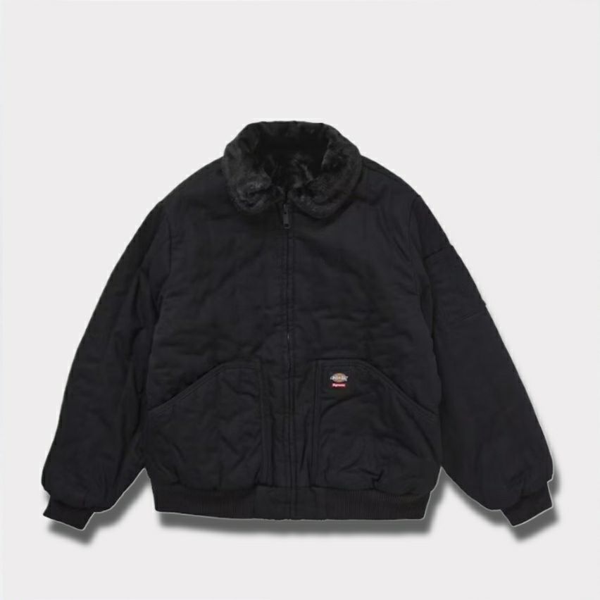 Supreme シュプリーム 2025AW Dickies Reversible Quilted Faux Fur Work Jacket ディッキーズ リバーシブル キルティング フェークスファー ワーク ジャケット　ブラック