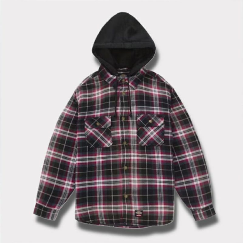 Supreme シュプリーム 2025AW Dickies Lined Zip Up Hooded Flannel Shirt　ディッキーズ ラインド ジップ アップ フード フランネル シャツ ブラック