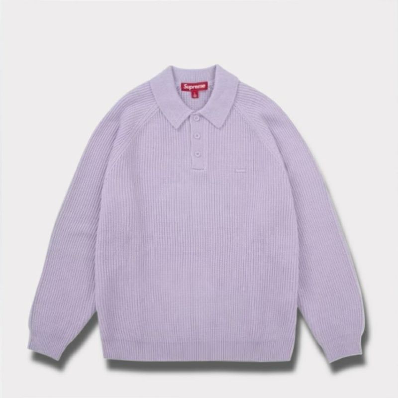 Supreme シュプリーム 2025AW Small Box Polo Sweater スモール ボックス ポロ セーター ラベンダー