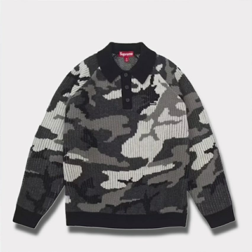  Supreme シュプリーム 2025AW Small Box Polo Sweater スモール ボックス ポロ セーター スノーカモ