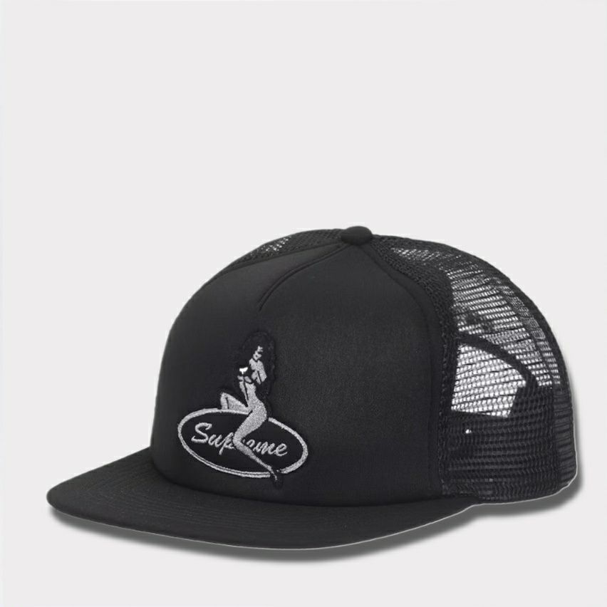 Supreme シュプリーム 2025AW Pinup Mesh Back 5-Panel Capピンアップ メッシュバック 5パネルキャップ　ブラック