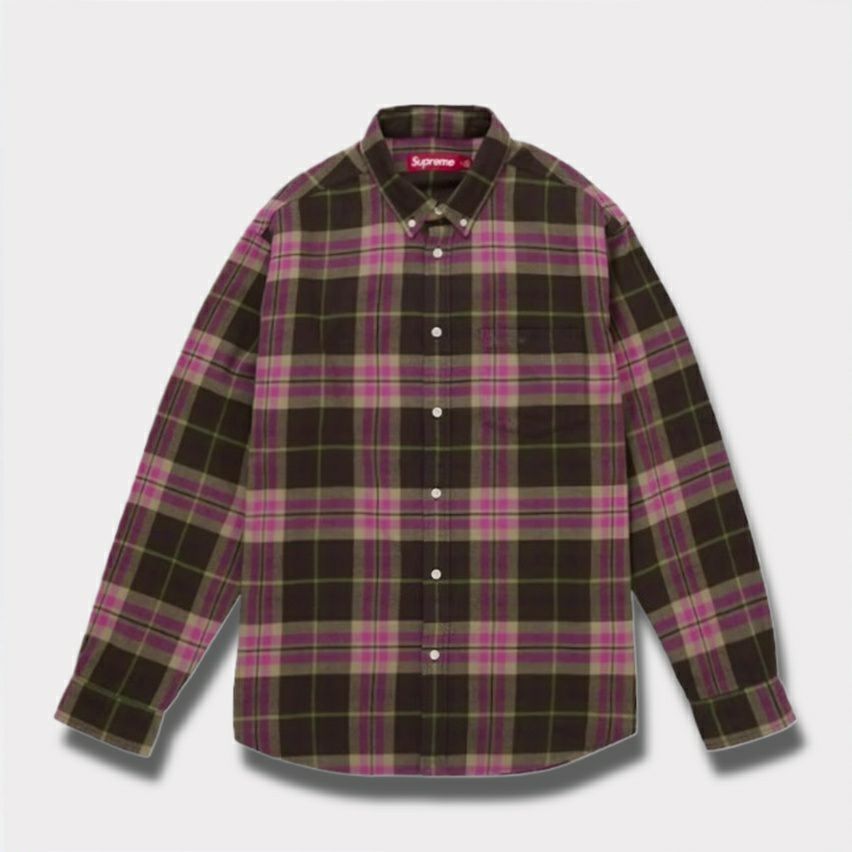 Supreme シュプリーム 2025AW Plaid Flannel Shirt プレイドフランネルシャツ ブラウン