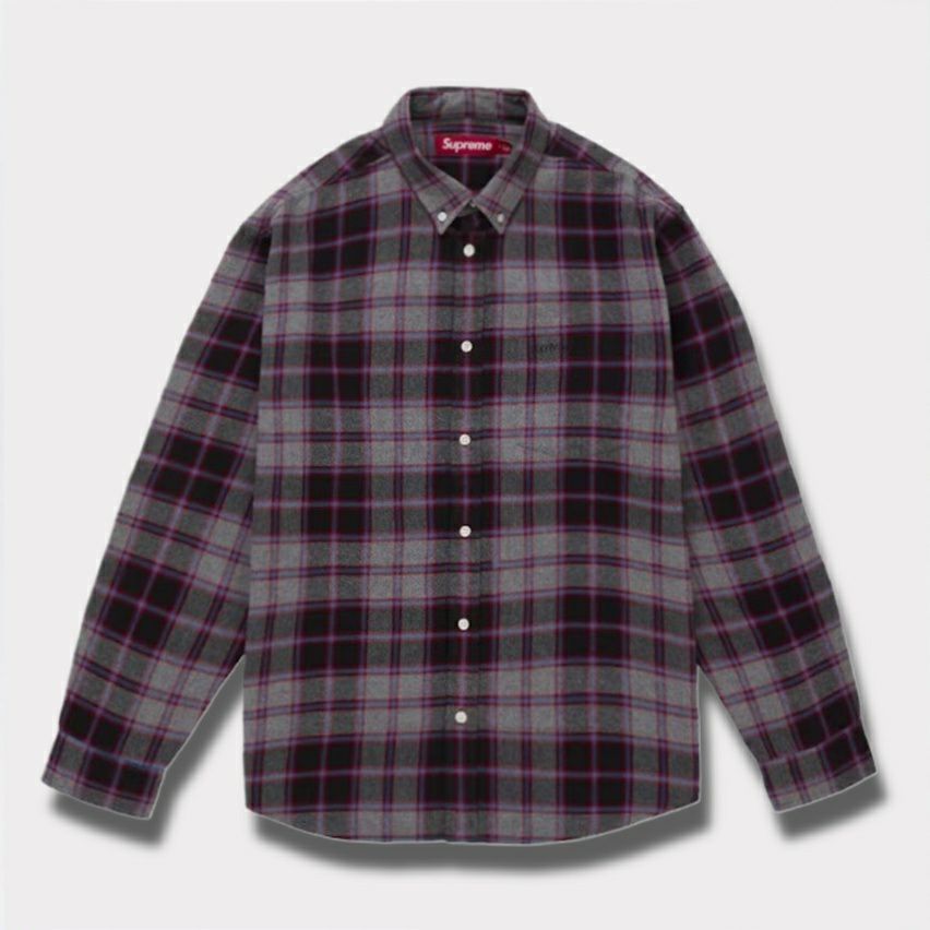  Supreme シュプリーム 2025AW Plaid Flannel Shirt プレイドフランネルシャツ グレー